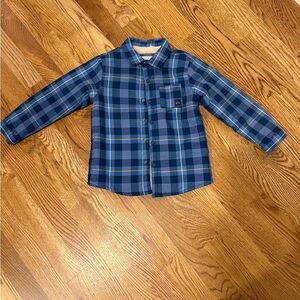 Mayoral Blue and White Plaid Button Down Shirt